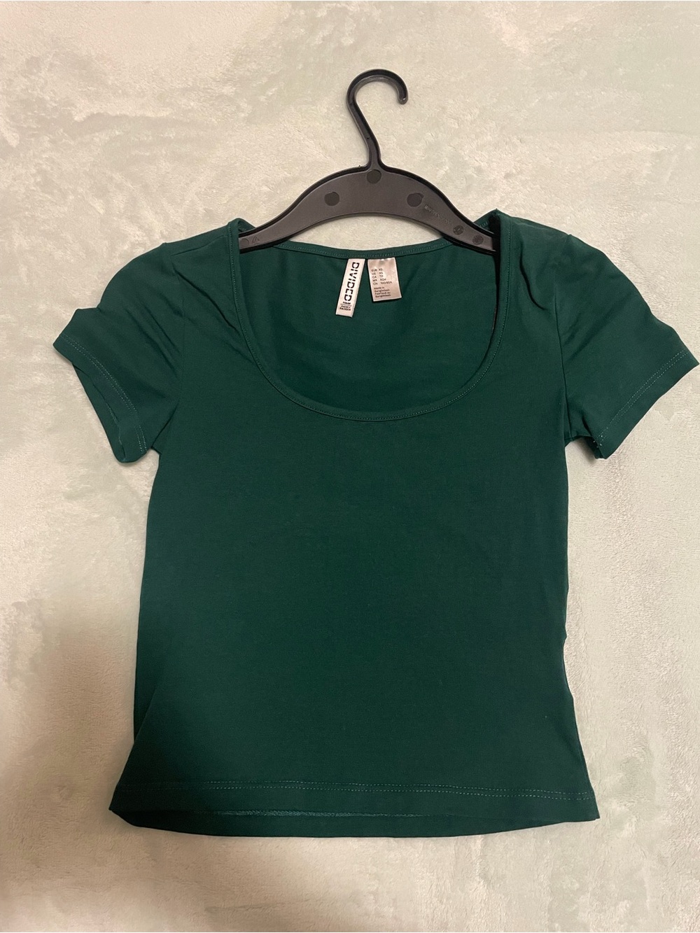 H&M Deep Green Scoop Neck Tee